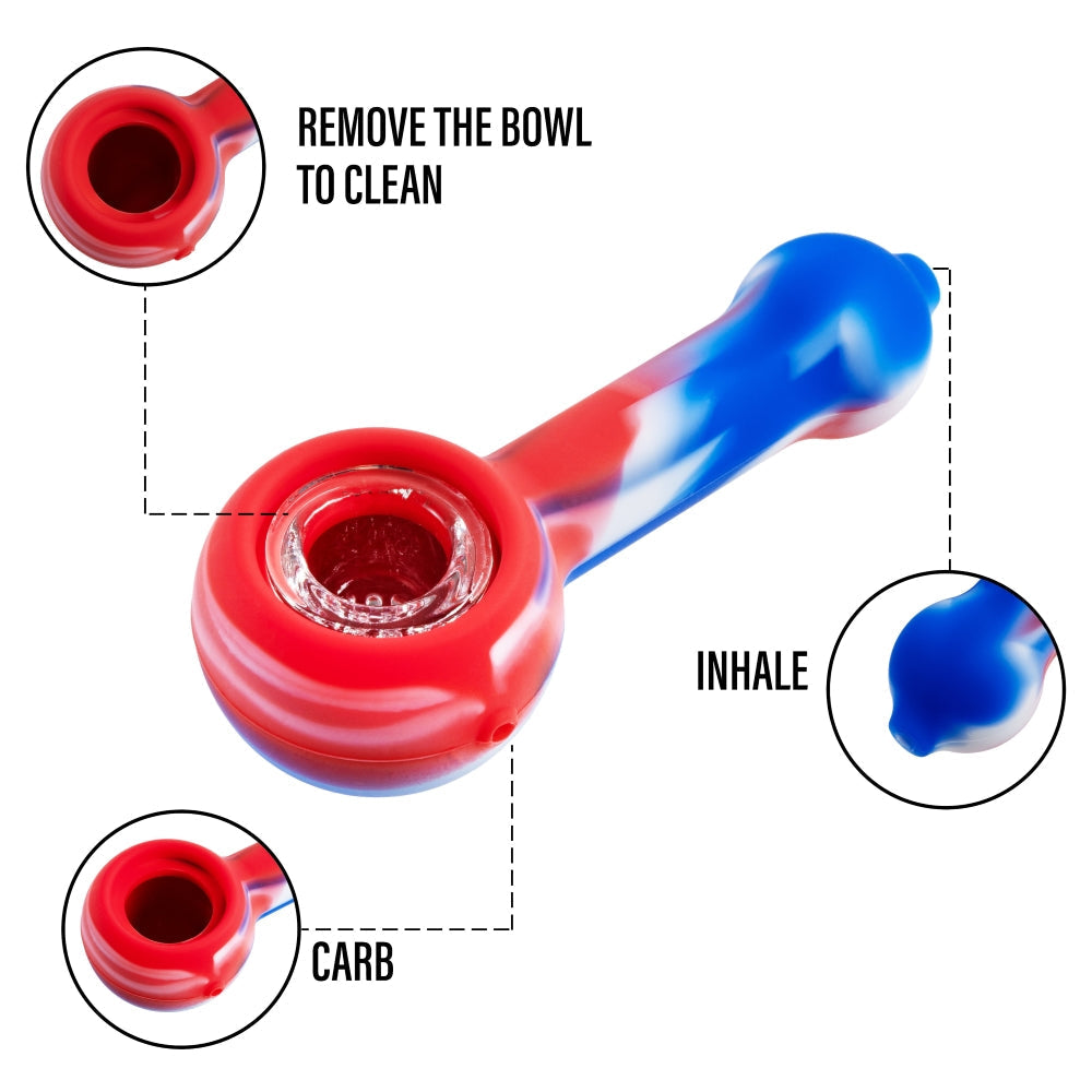3 Gates Silicone Spoon Pipe by 3 Gates Global | Mission Dispensary