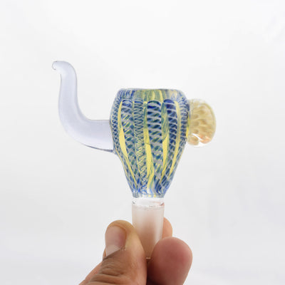 Fumed Glass “Viking Horn” Bowl Piece by Mission Dispensary | Mission Dispensary