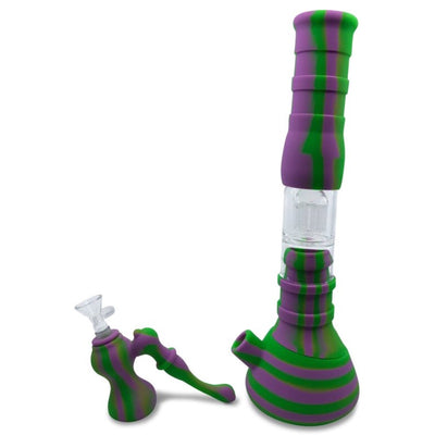15” Silicone Water Pipe - Ashcatcher Morphs into Bubbler!