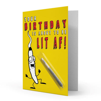 420 Cardz LIT AF Birthday Card by 420 Cardz | Mission Dispensary
