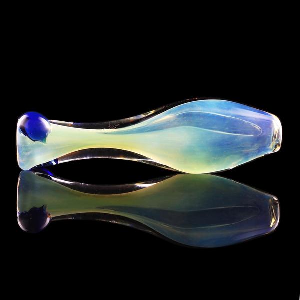 3.5" Fumed Fat Belly Dichro Chillum with Marbles 