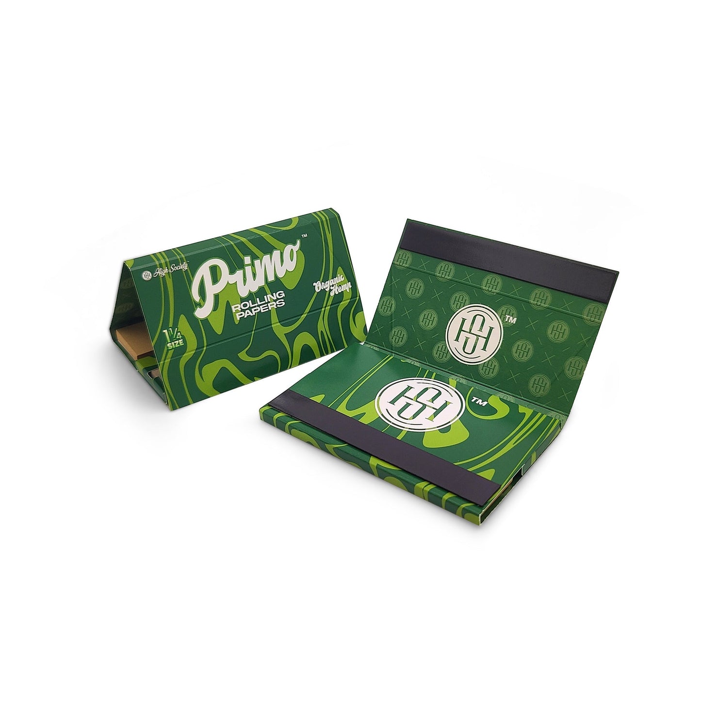 High Society Primo Organic Hemp Rolling Papers w/ Crutches 1.25" Box of 22 Units