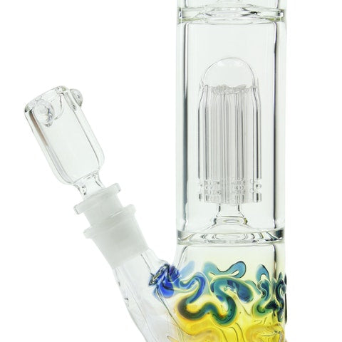 Glassheads 22” Worked Cane Double Perc Water Pipe 