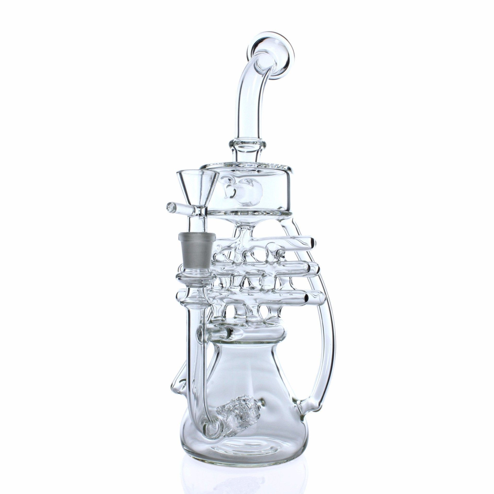 Glassheads “Waffle Baker” - Twin Stereo Perc Lattice Recycler Water Pipe 