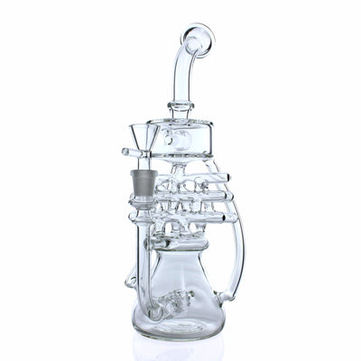 Glassheads “Waffle Baker” - Twin Stereo Perc Lattice Recycler Water Pipe 