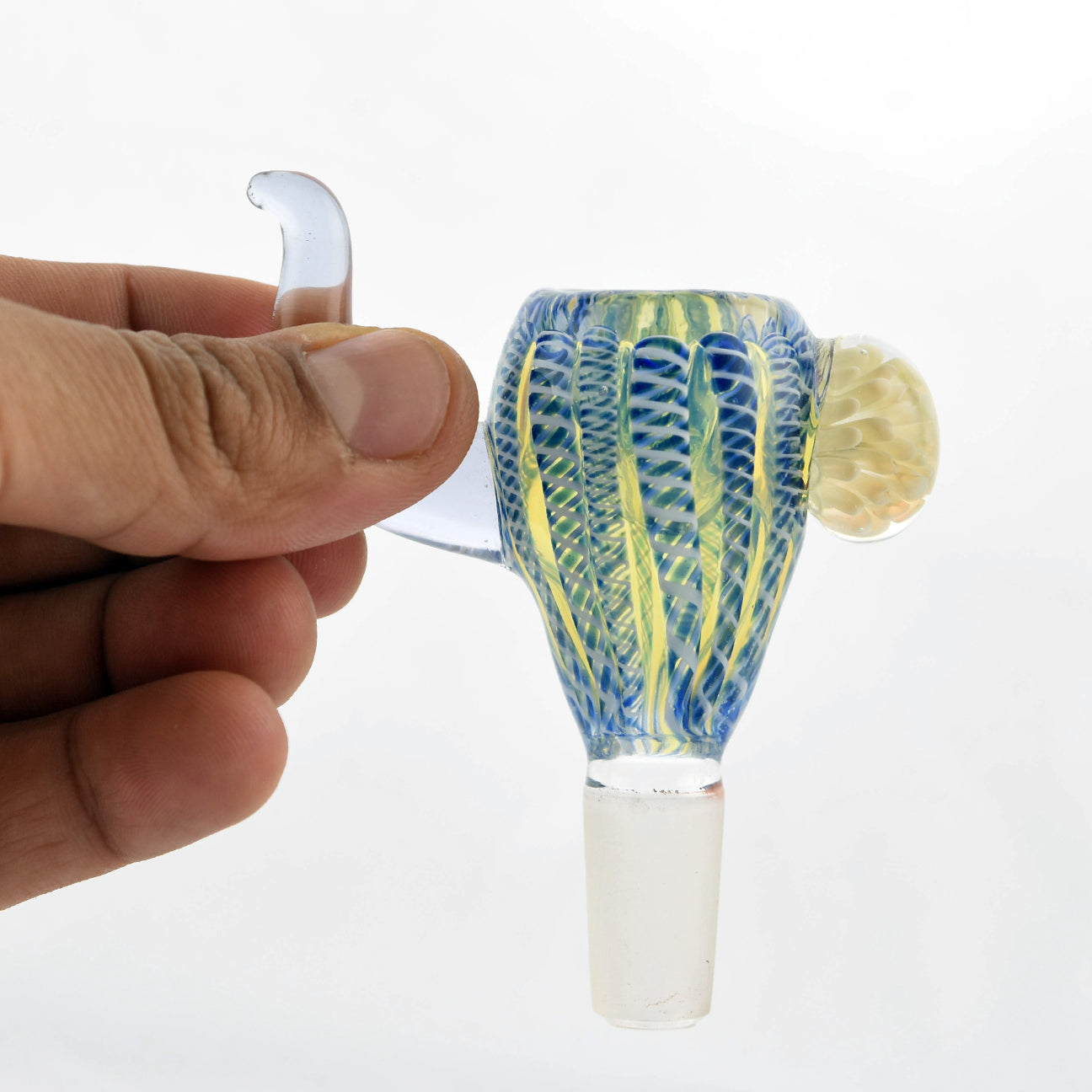Fumed Glass “Viking Horn” Bowl Piece by Mission Dispensary | Mission Dispensary