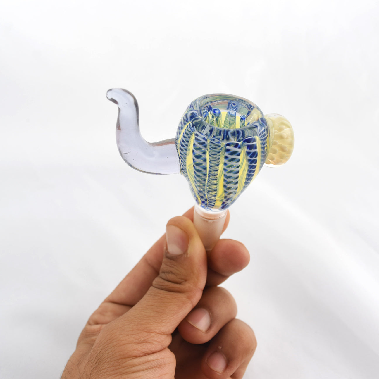 Fumed Glass “Viking Horn” Bowl Piece by Mission Dispensary | Mission Dispensary