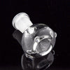 Clear Glass Female Bowl Piece - 14mm w. Marble Accents 