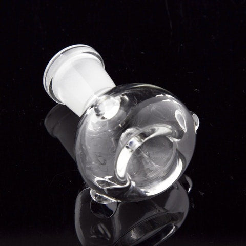 Clear Glass Female Bowl Piece - 14mm w. Marble Accents 