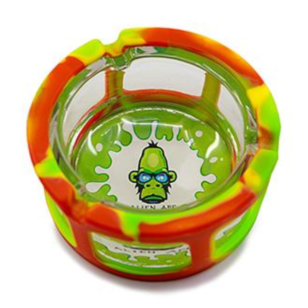 Space King Glass Ashtray w. Silicone Sleeve by Space King | Mission Dispensary