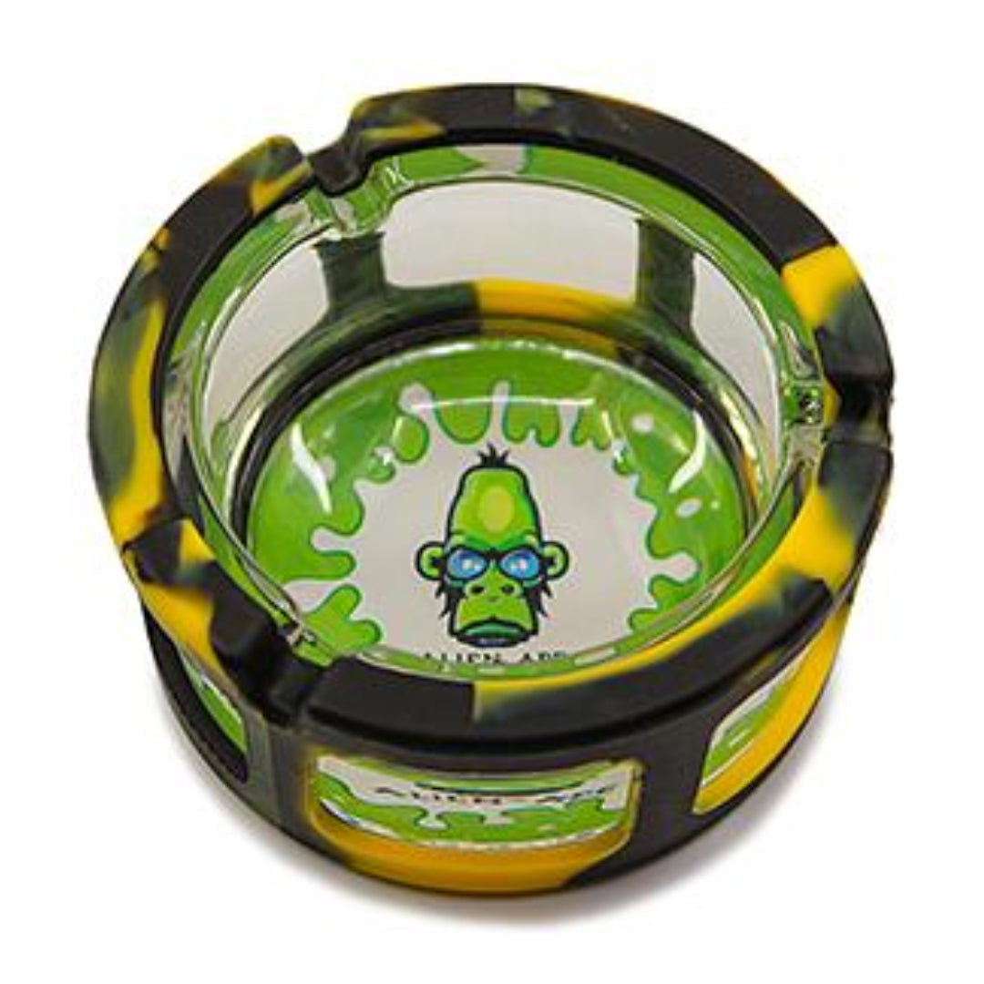 Space King Glass Ashtray w. Silicone Sleeve by Space King | Mission Dispensary