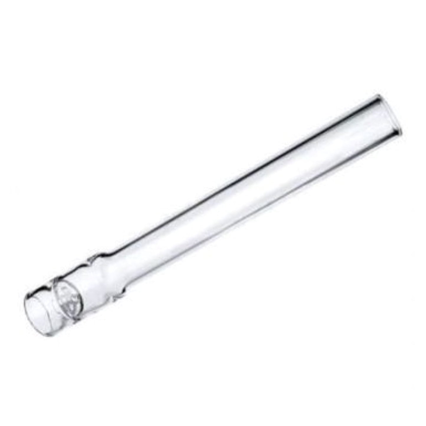 a glass tube with a white background