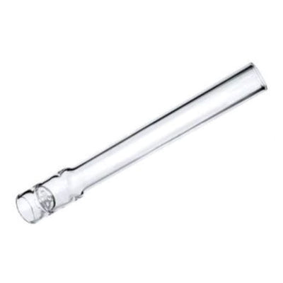 a glass tube with a white background
