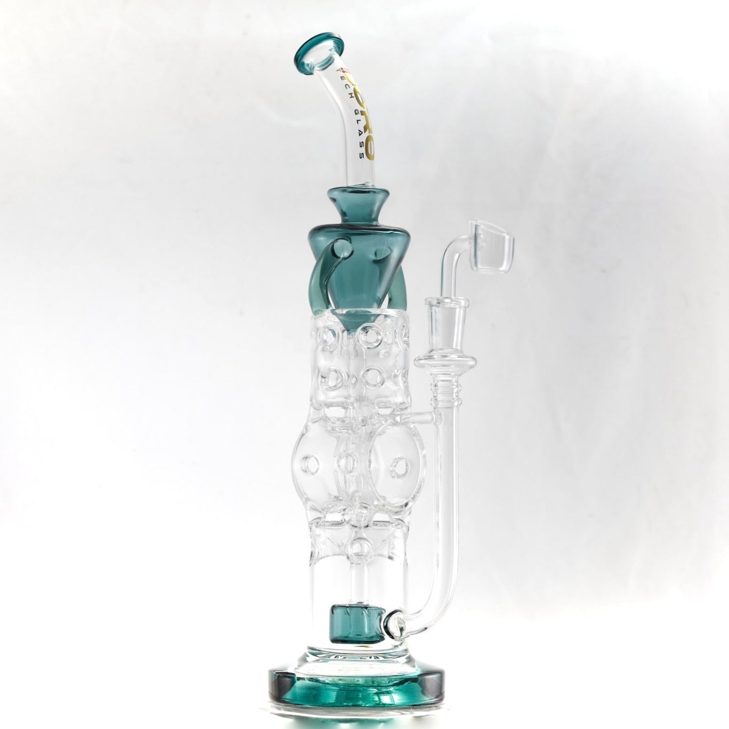 BoroTech 13 Swiss Cheeze Tunnel Recycler 🌿 by BoroTech Glass | Mission Dispensary