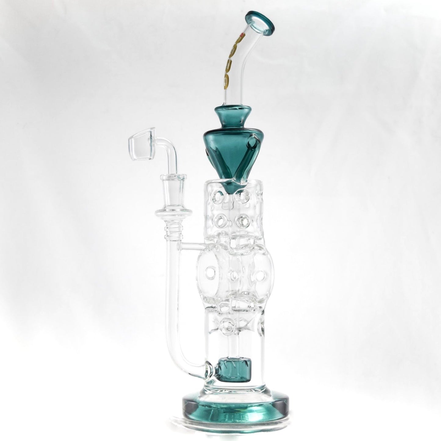 BoroTech 13 Swiss Cheeze Tunnel Recycler 🌿 by BoroTech Glass | Mission Dispensary