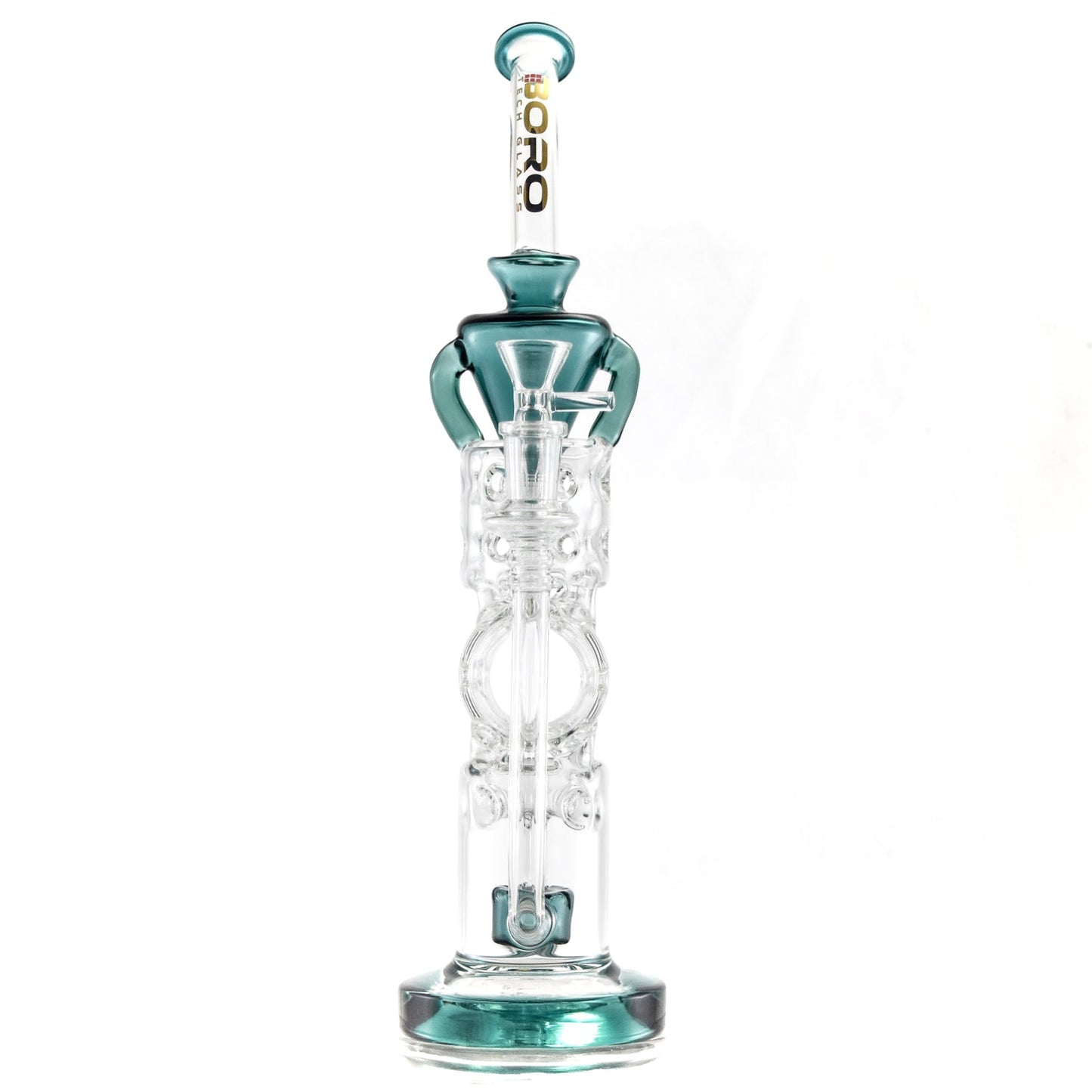 BoroTech 13 Swiss Cheeze Tunnel Recycler 🌿 by BoroTech Glass | Mission Dispensary