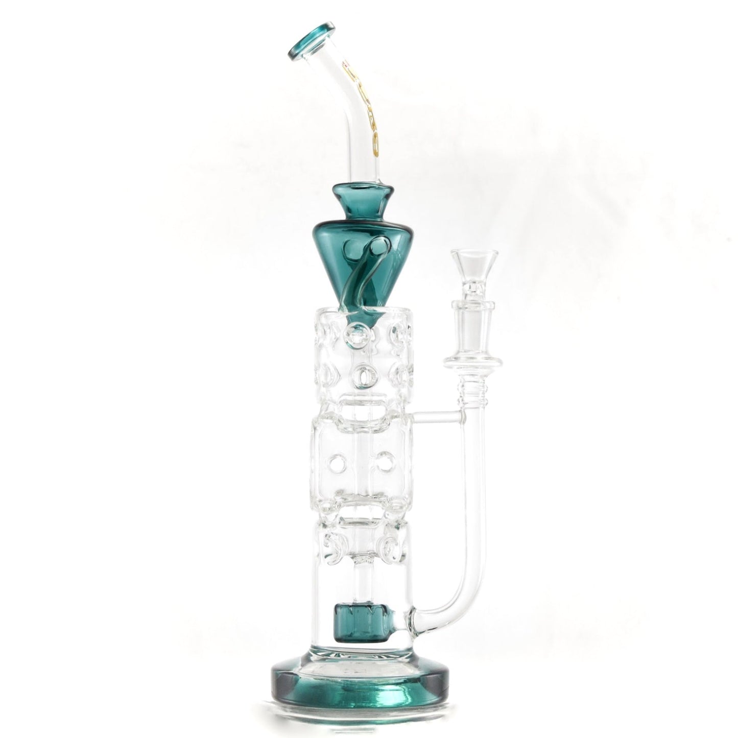 BoroTech 13 Swiss Cheeze Tunnel Recycler 🌿 by BoroTech Glass | Mission Dispensary