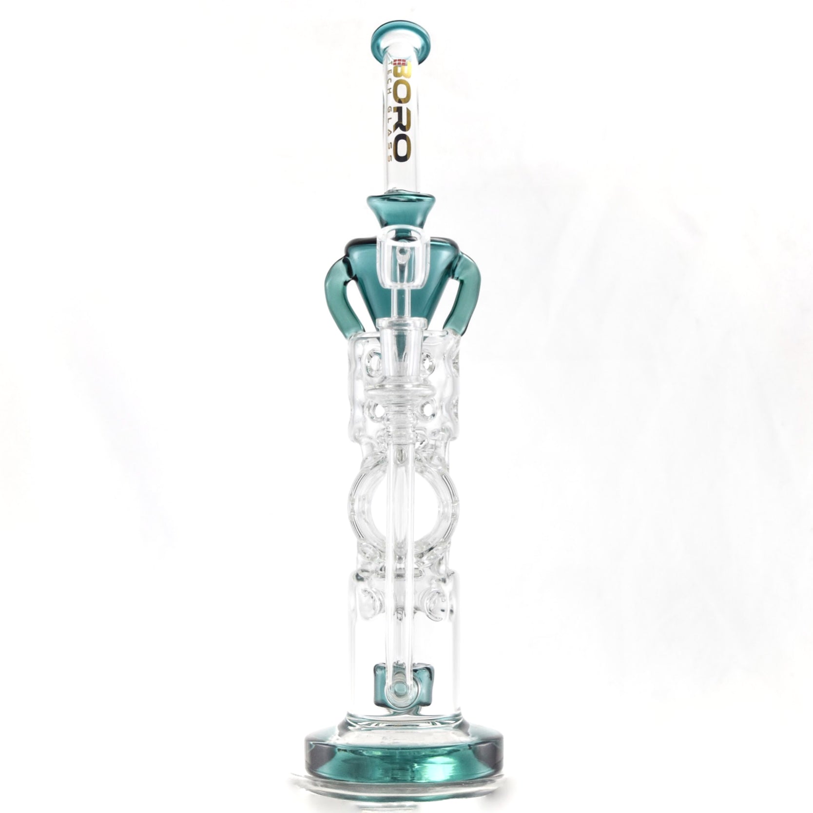 BoroTech 13 Swiss Cheeze Tunnel Recycler 🌿 by BoroTech Glass | Mission Dispensary