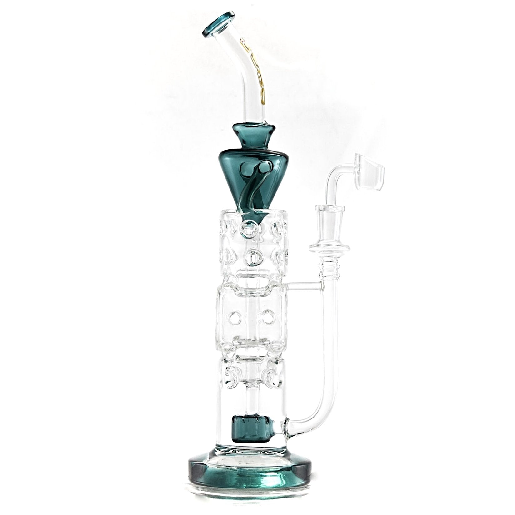 BoroTech 13 Swiss Cheeze Tunnel Recycler 🌿 by BoroTech Glass | Mission Dispensary