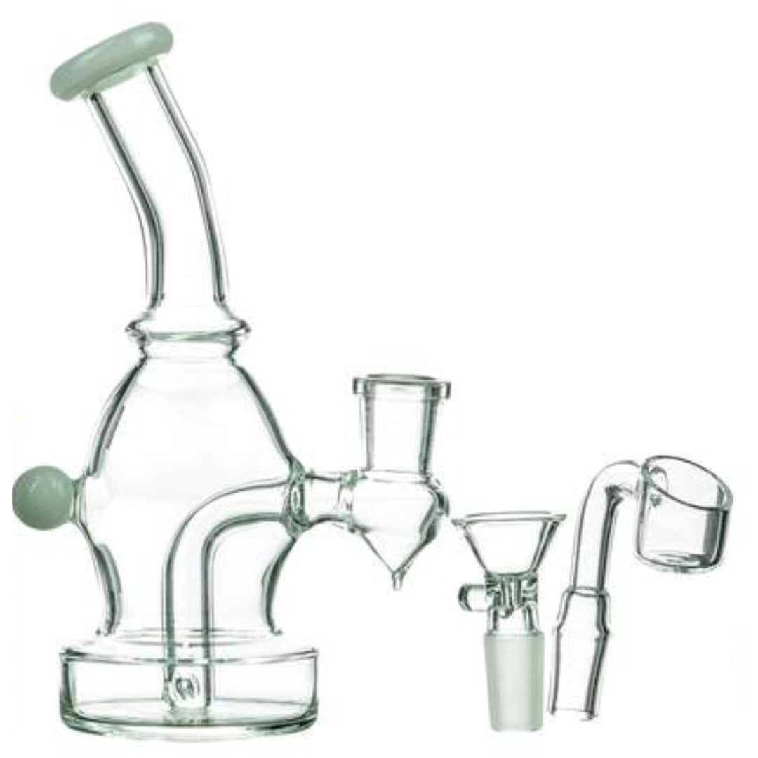 Mission Dispensary 6.5” Curved Body Dab Rig 🌿 by Mission Dispensary | Mission Dispensary