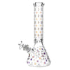 Mission Dispensary 14” Floral Diamond Beaker Bong by Mission Dispensary | Mission Dispensary