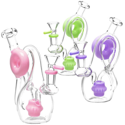 Mission Dispensary 6.5” Twisted Donut Recycler Bong by Mission Dispensary | Mission Dispensary