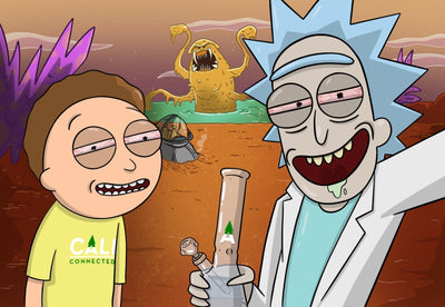 Rick & Morty “Space Beach” Sticker by Mission Dispensary | Mission Dispensary