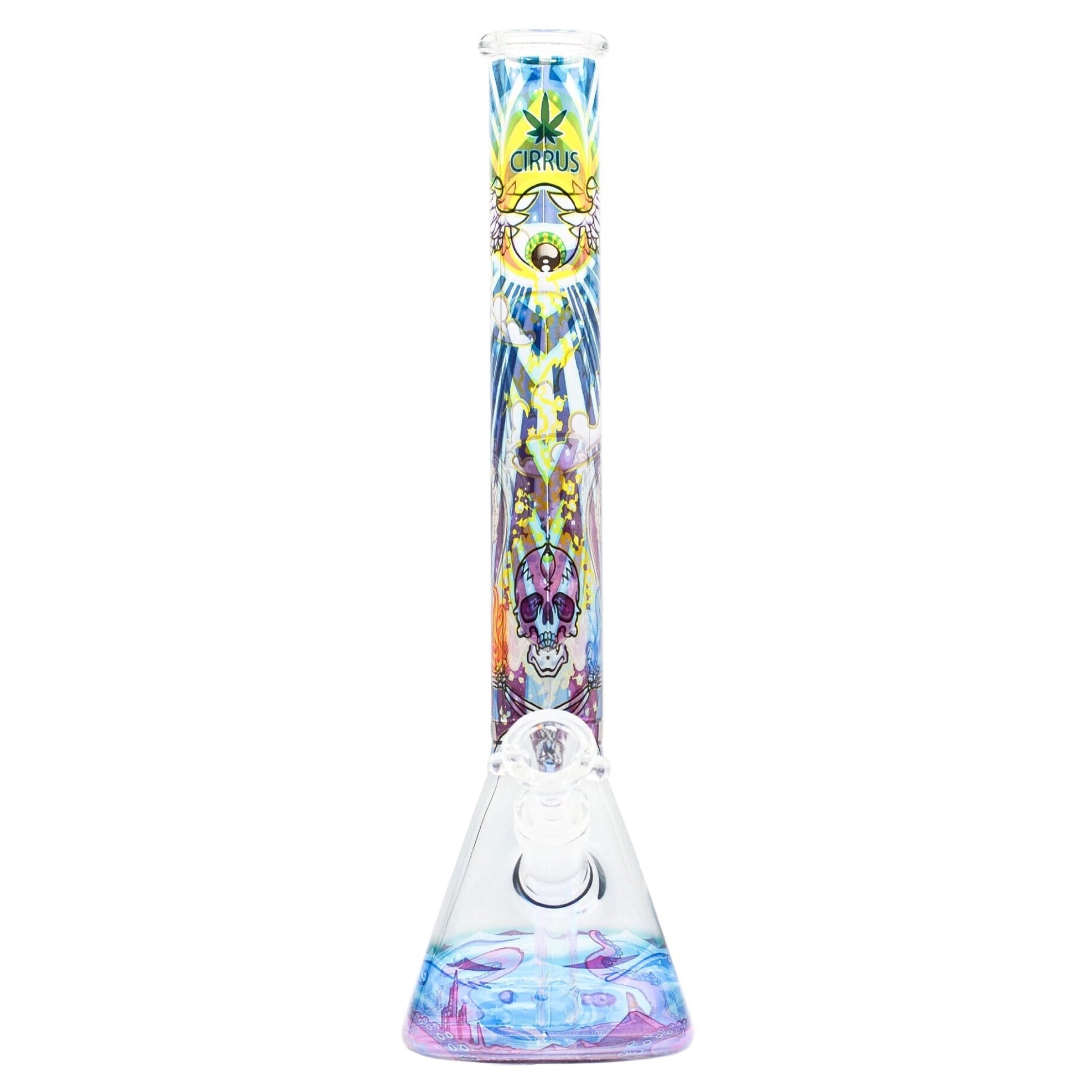 Cirrus Glass 13.5” Beaker Bong - Multiple Designs! by Cirrus Glass | Mission Dispensary