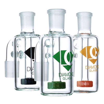 Diamond Jewel Ash Catcher (14mm, 90° Angle) by Diamond Glass | Mission Dispensary