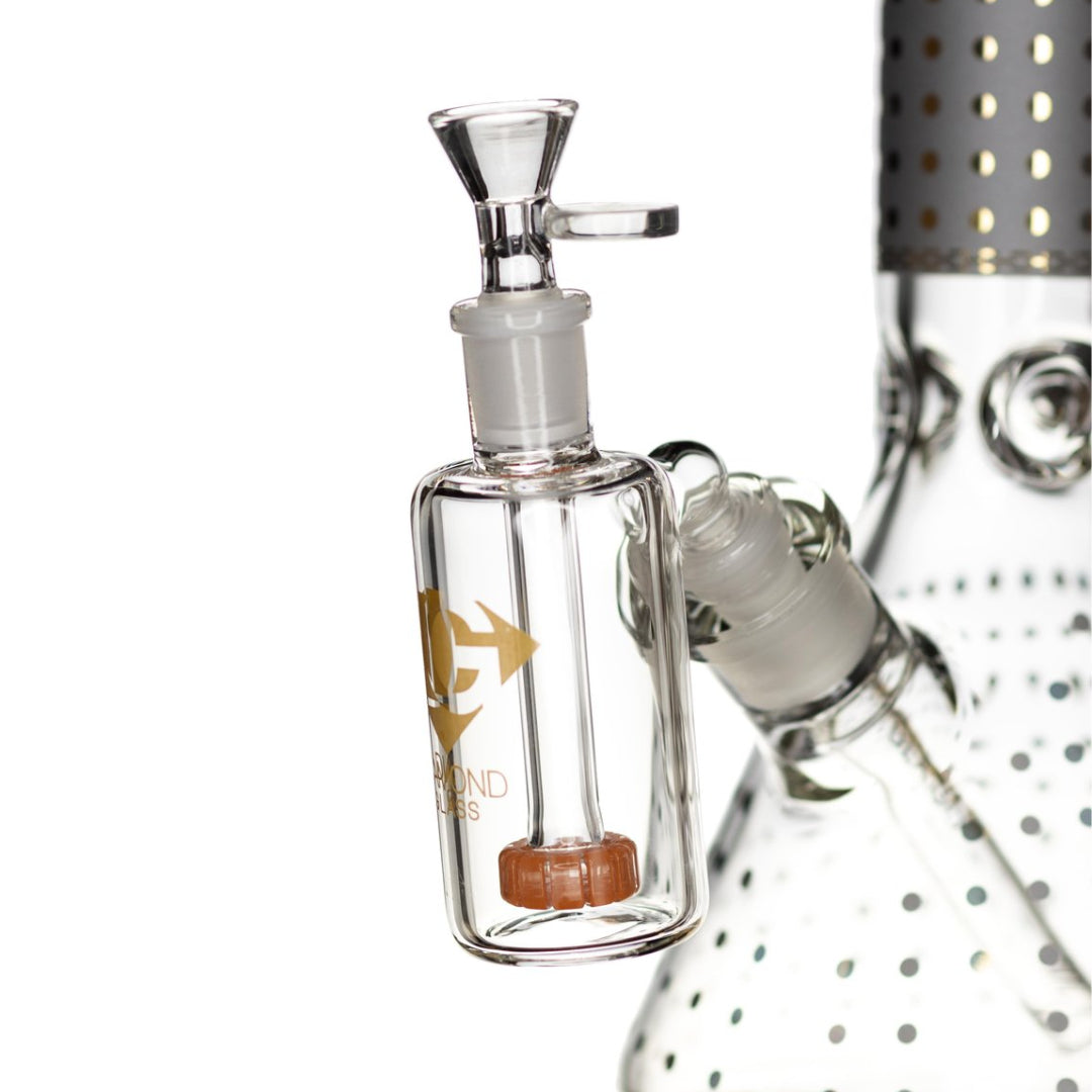 Diamond Jewel Ash Catcher (14mm, 45° Angle) by Diamond Glass | Mission Dispensary