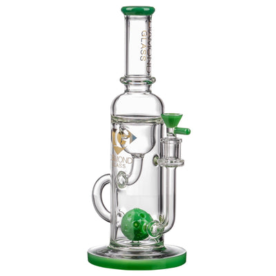Diamond Glass 12” Ball Perc Incycler Bong 🌿🍯 