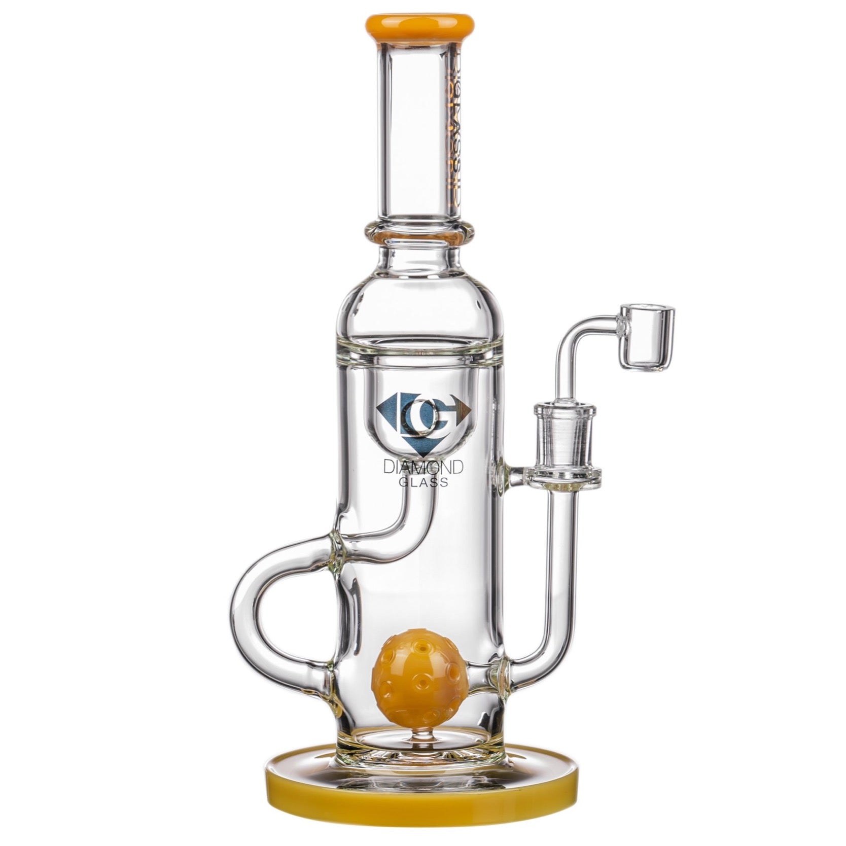 Diamond Glass 12” Ball Perc Incycler Bong 🌿🍯 