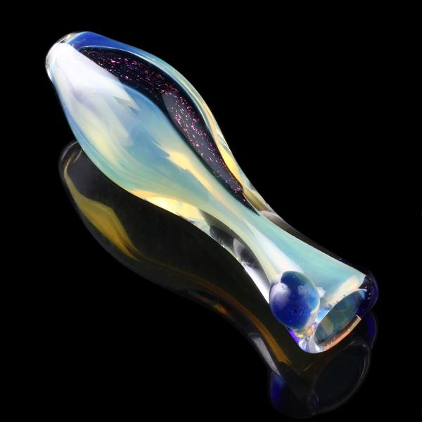 3.5" Fumed Fat Belly Dichro Chillum with Marbles 