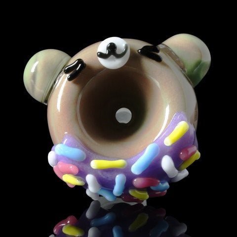 Empire Glassworks "Teddy Donut" Bowl Piece 🐻🍩 