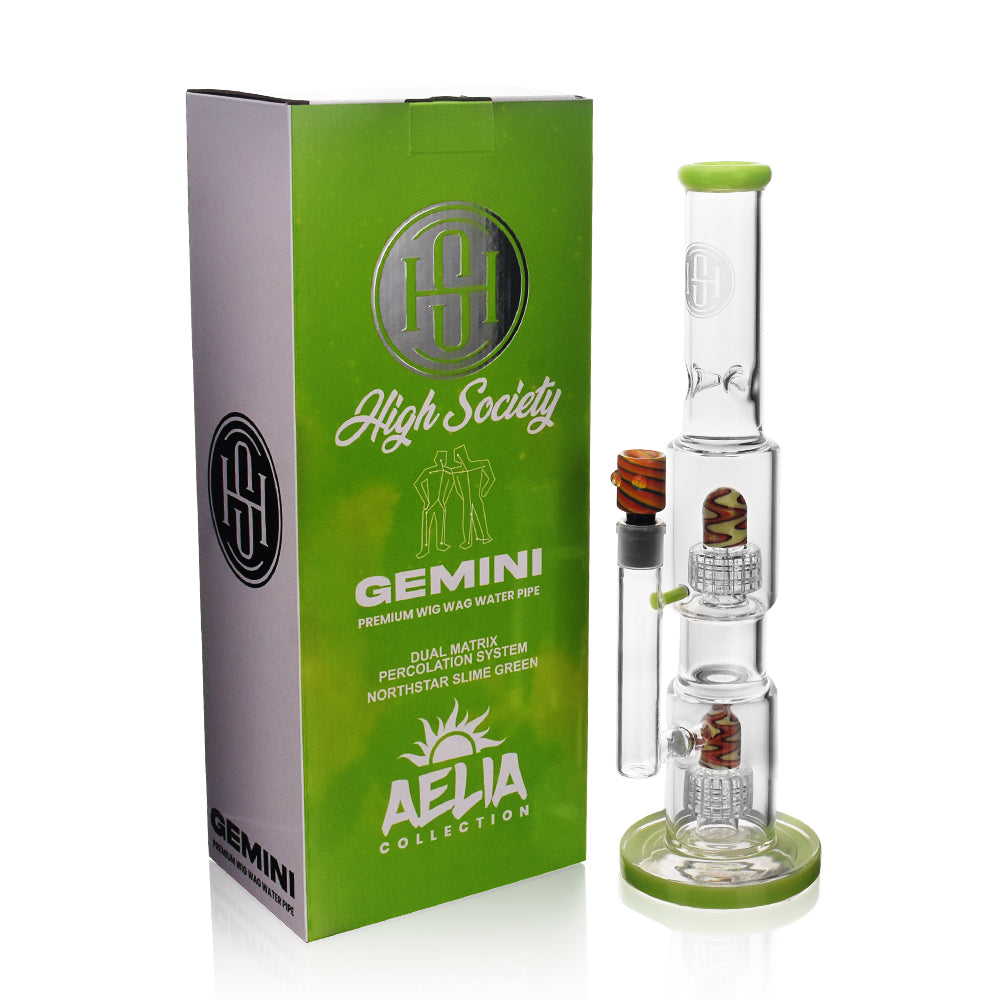 High Society Gemini Premium Wig Wag Waterpipe