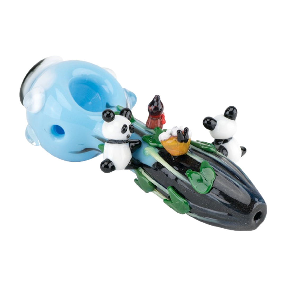 Empire Glassworks “Climbing Pandas” Hand Pipe 🐼 by Empire Glassworks | Mission Dispensary