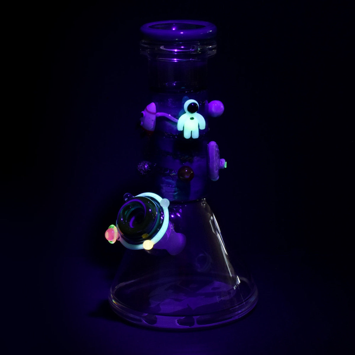 Empire Glassworks 8” Galaxy Baby Beaker Bong 🌙 🔭 by Empire Glassworks | Mission Dispensary