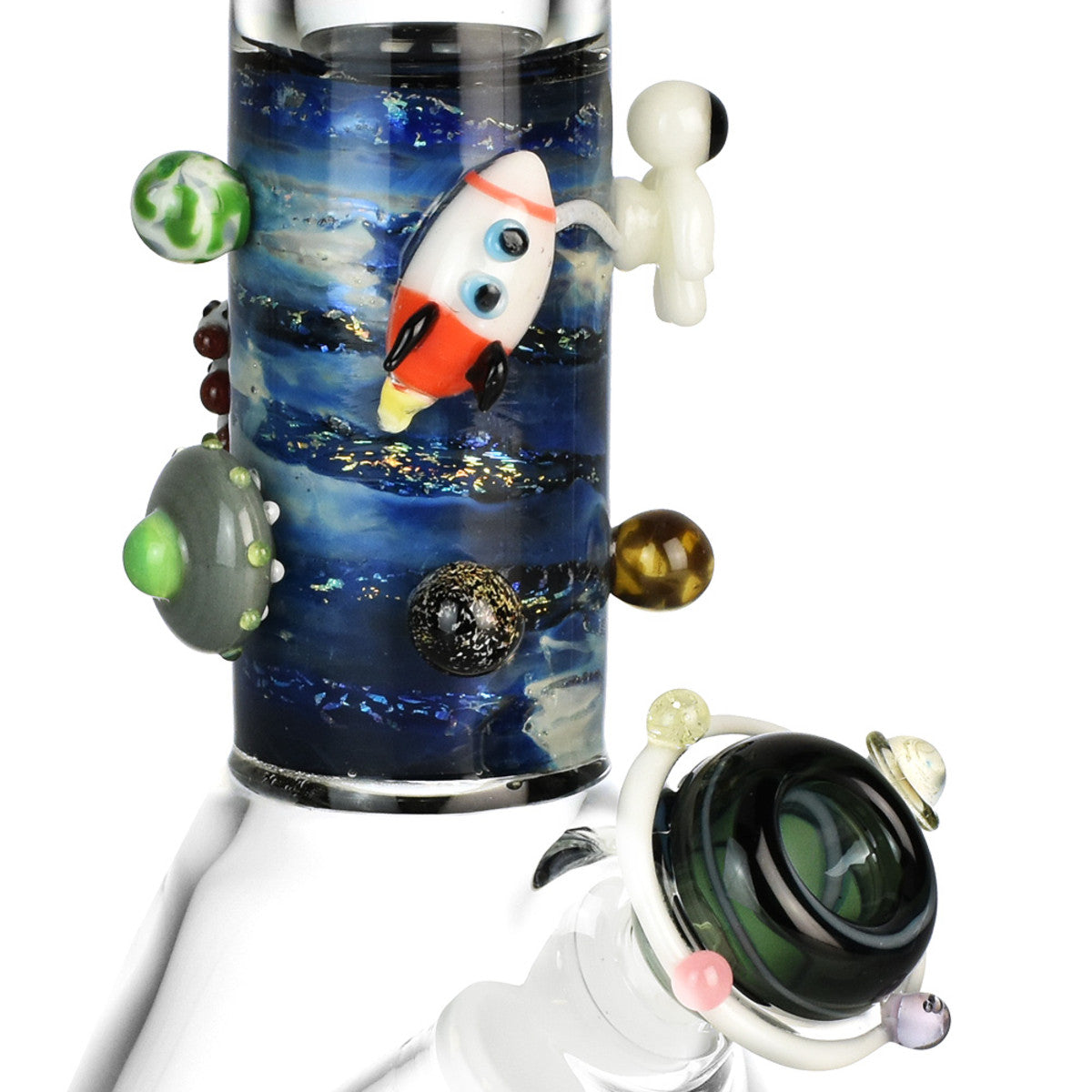 Empire Glassworks 8” Galaxy Baby Beaker Bong 🌙 🔭 by Empire Glassworks | Mission Dispensary