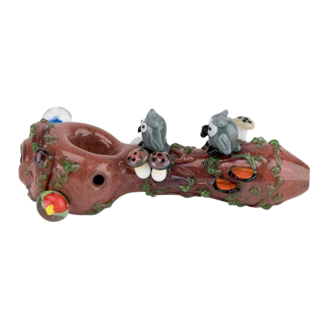 Empire Glassworks Hootie’s Forest Hand Pipe 🦉