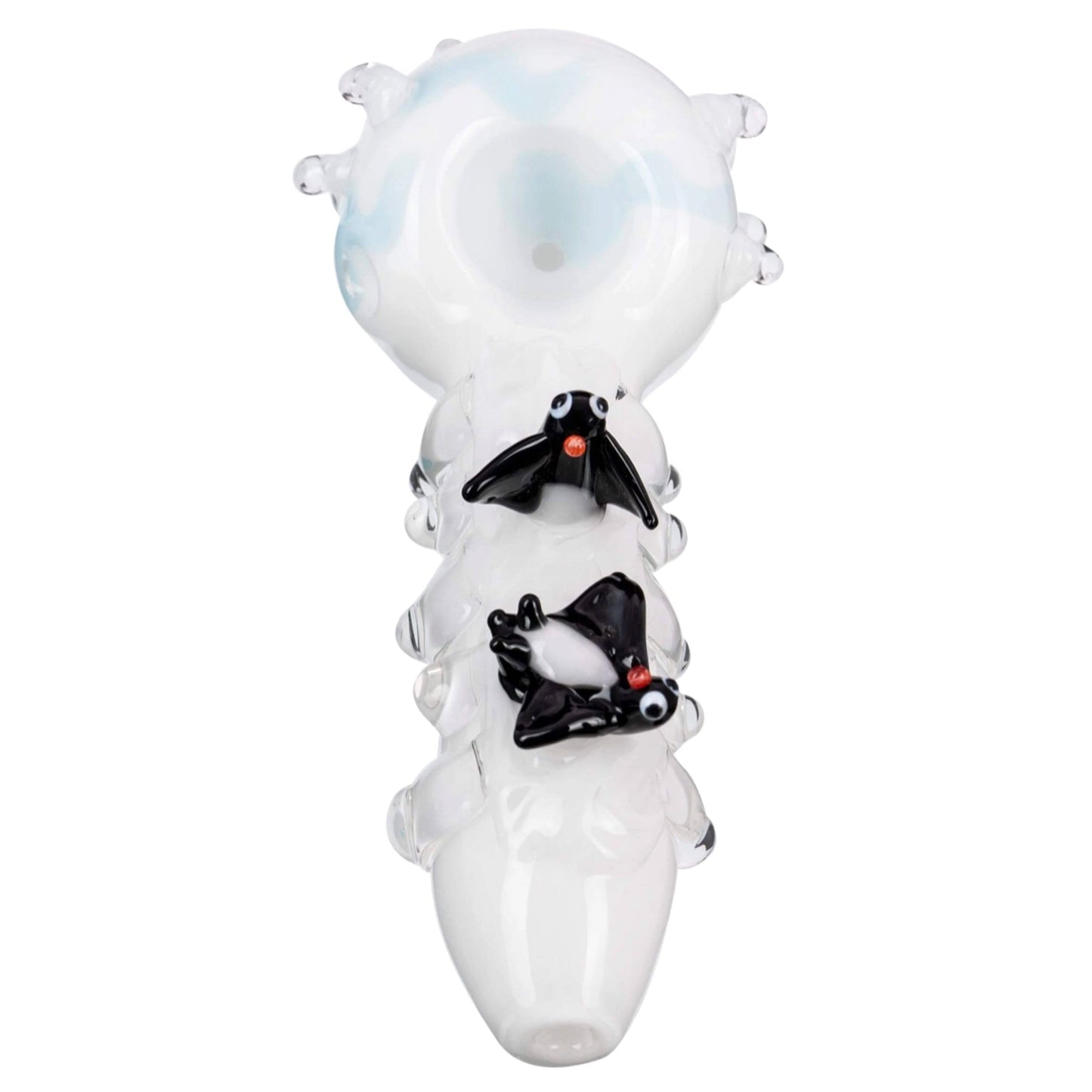 Empire Glassworks Small "Icy Penguins" Hand Pipe ❄️🐧