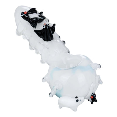 Empire Glassworks Small "Icy Penguins" Hand Pipe ❄️🐧