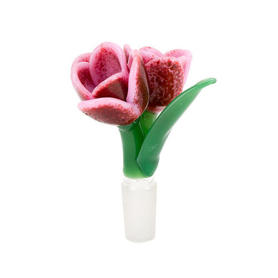 Empire Glassworks Strawberry Cream Tulip Double Bowl by Empire Glassworks | Mission Dispensary