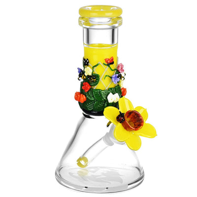 Empire Glassworks 8” Sunshine Garden Baby Beaker Bong 🌼 by Empire Glassworks | Mission Dispensary