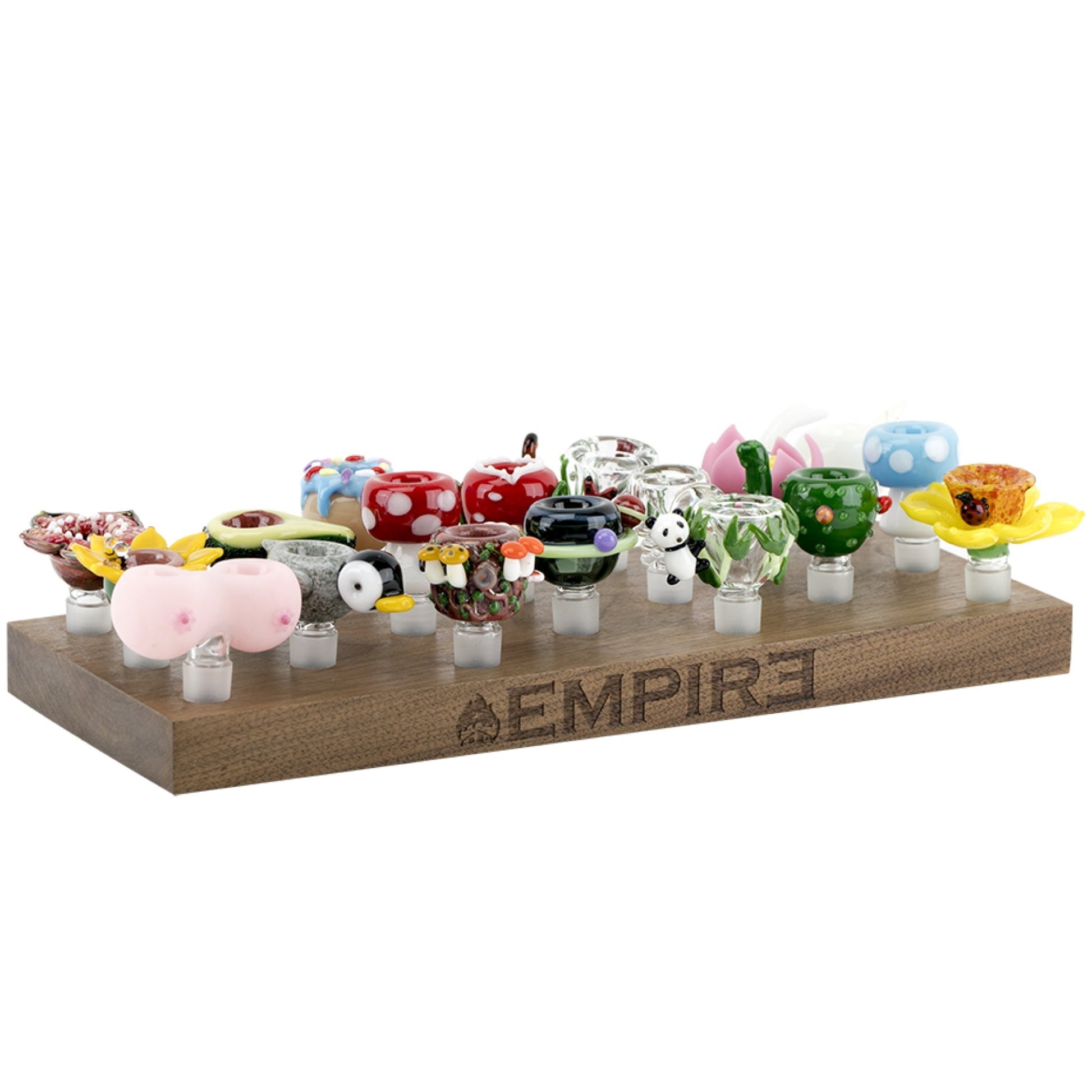 Empire Glassworks Wooden Bowl Display Piece by Empire Glassworks | Mission Dispensary