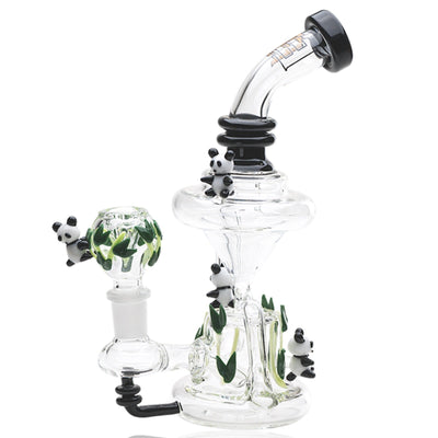Empire Glassworks Climbing Pandas Recycler Bong 🐼 