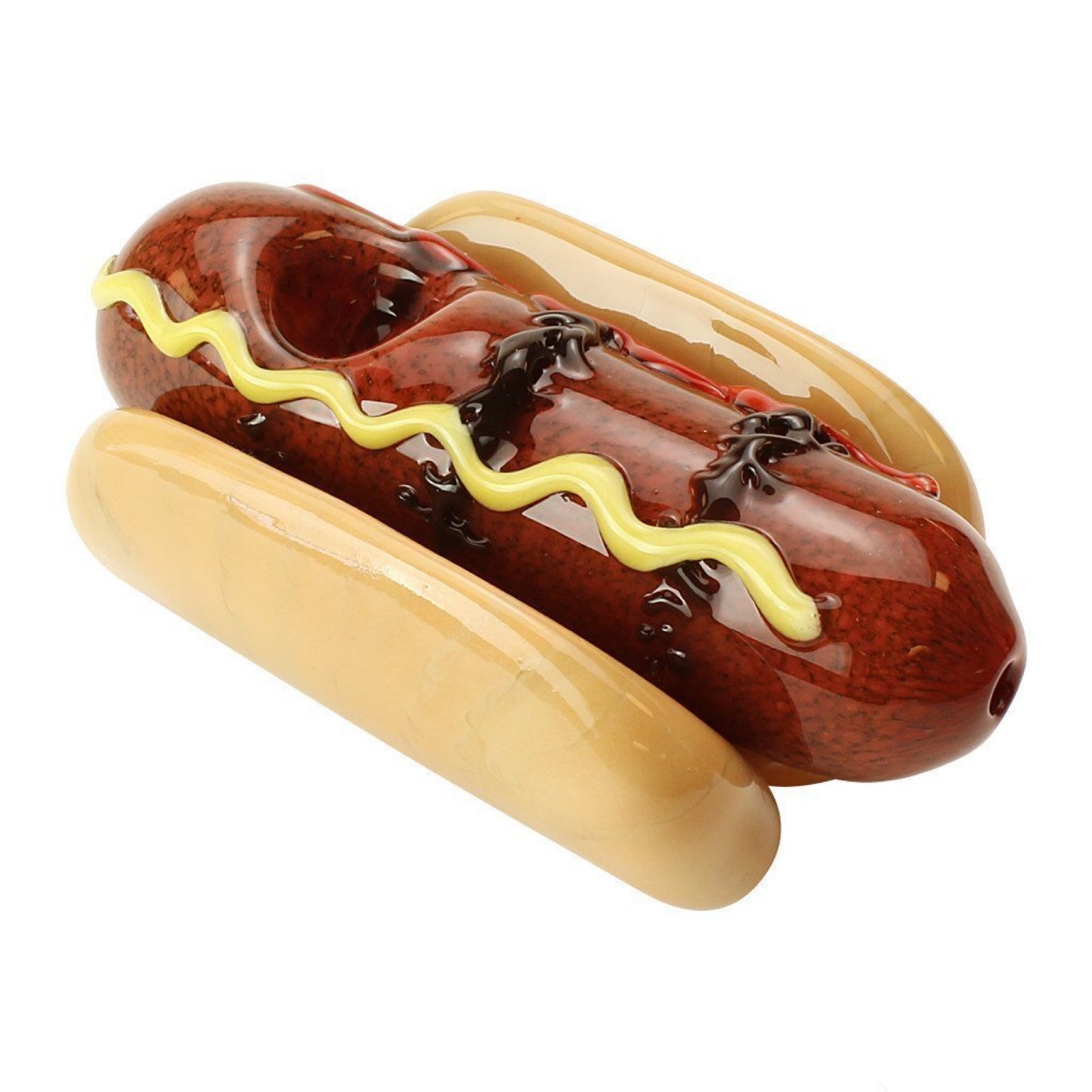 Empire Glassworks “Frankburner” Hot Dog Hand Pipe 🌭 