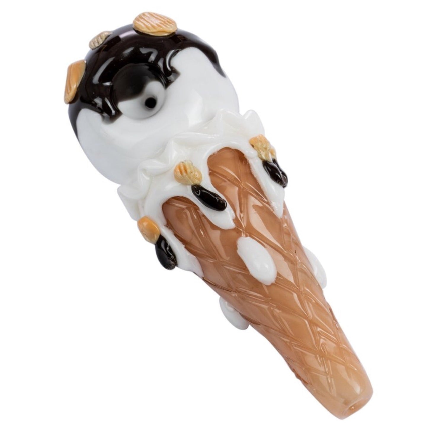Empire Glassworks Hazel-Nug Ice Cream Cone Hand Pipe 