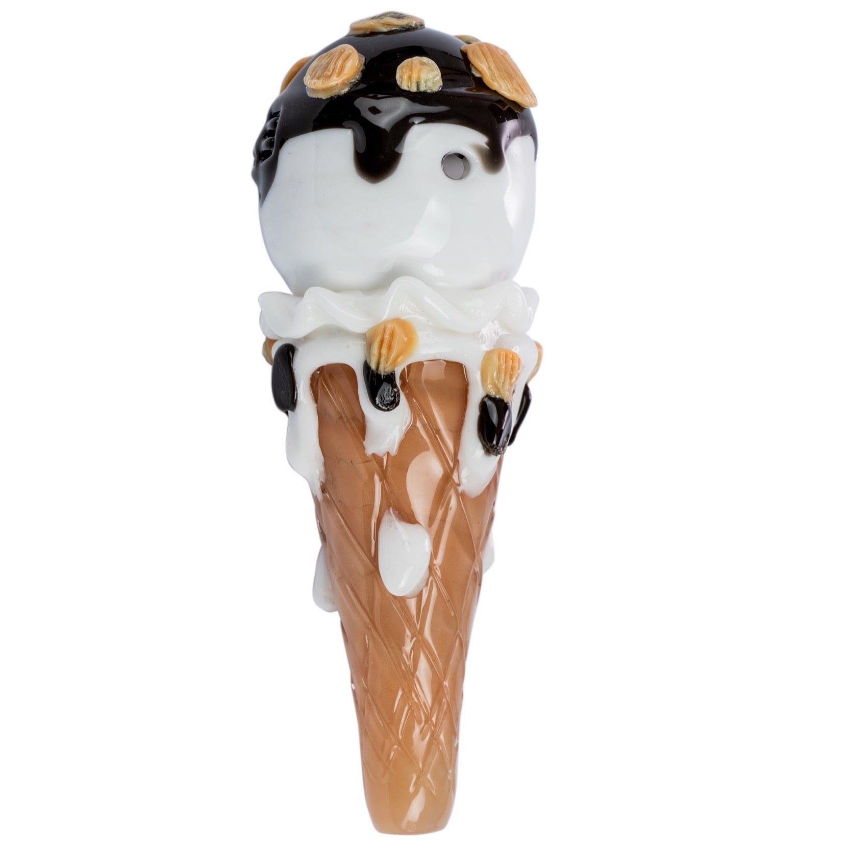 Empire Glassworks Hazel-Nug Ice Cream Cone Hand Pipe 