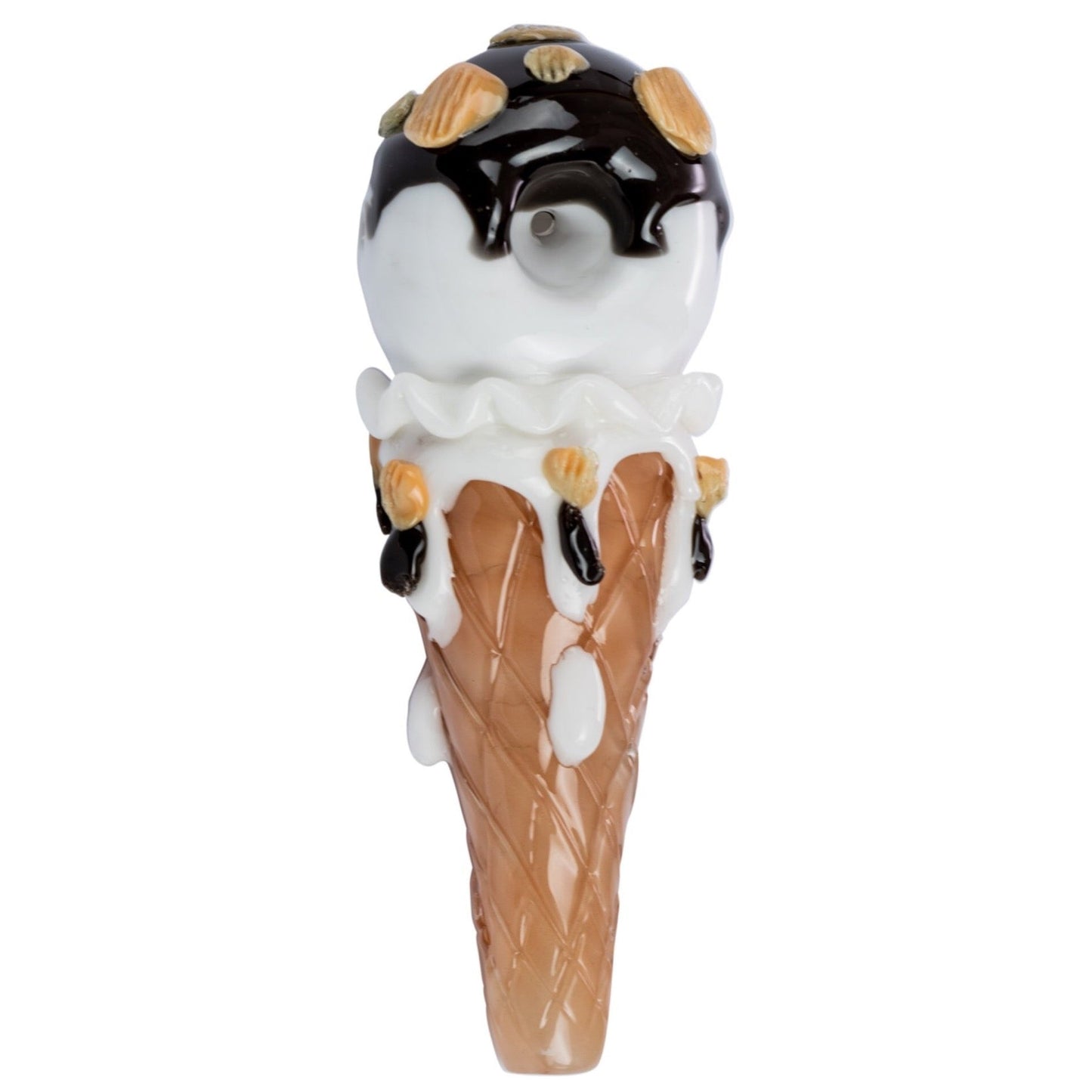 Empire Glassworks Hazel-Nug Ice Cream Cone Hand Pipe 