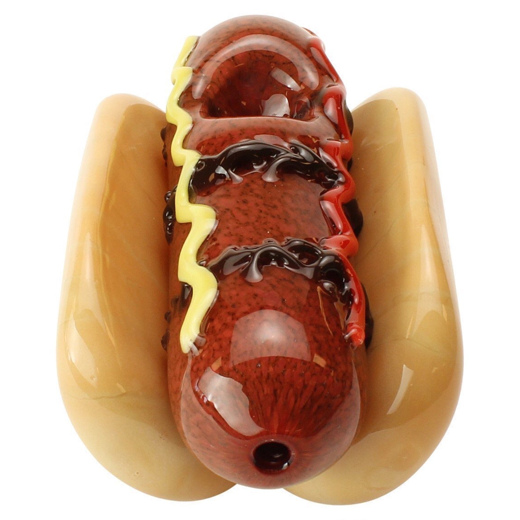 Empire Glassworks “Frankburner” Hot Dog Hand Pipe 🌭 